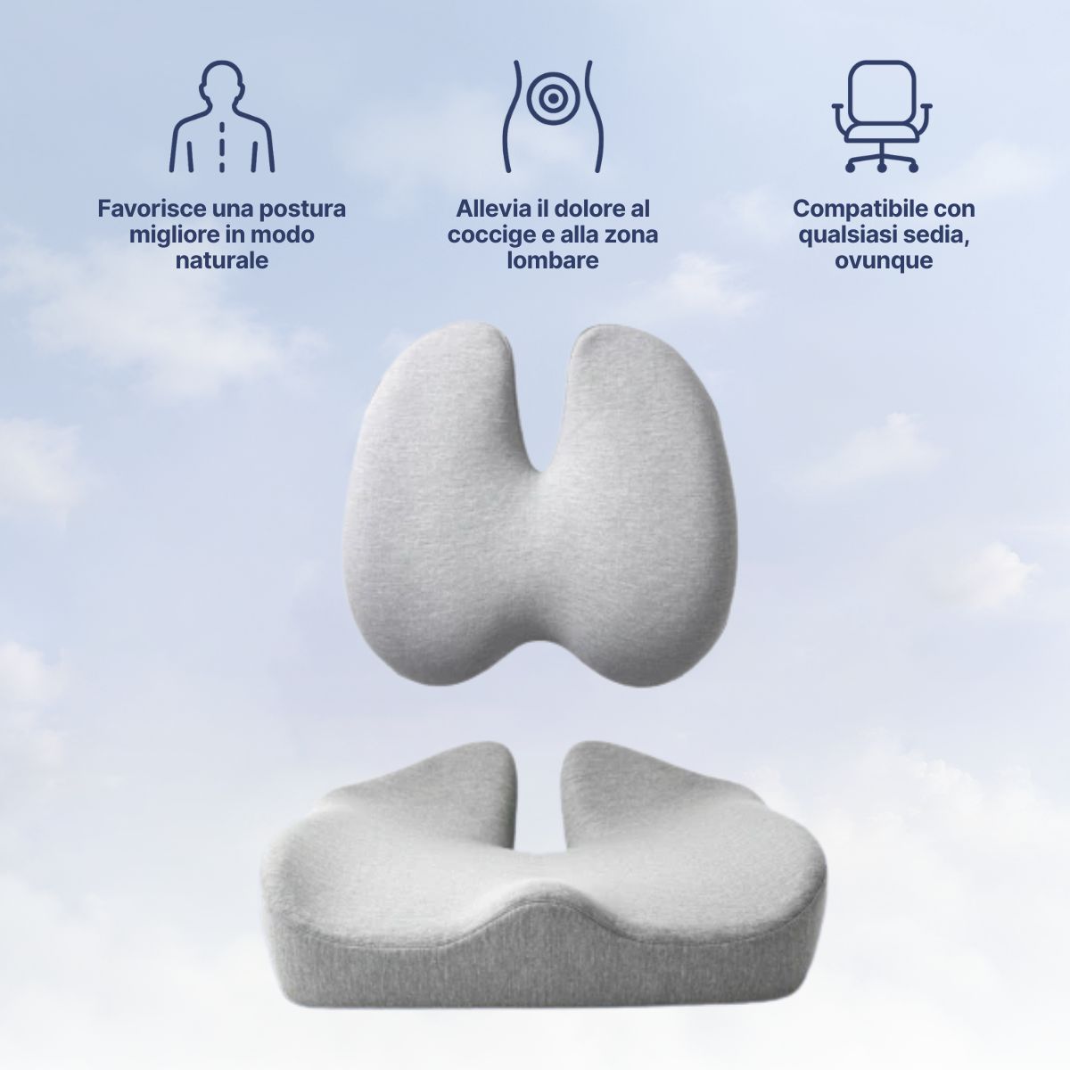 Serenium™ Support – Cuscino Posturale da Ufficio