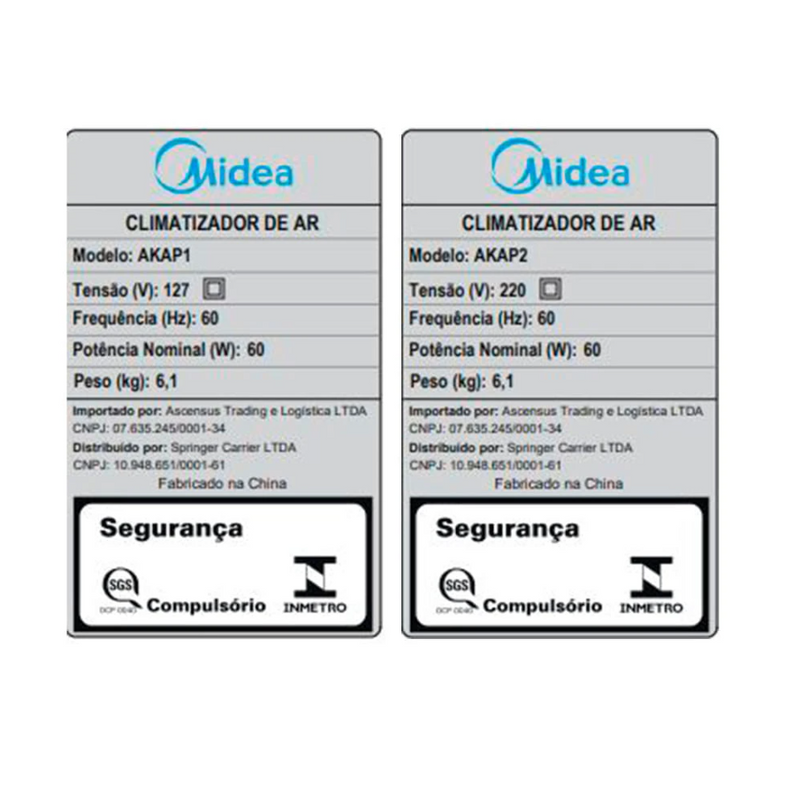 Climatizador de Ar Frio Midea Preto