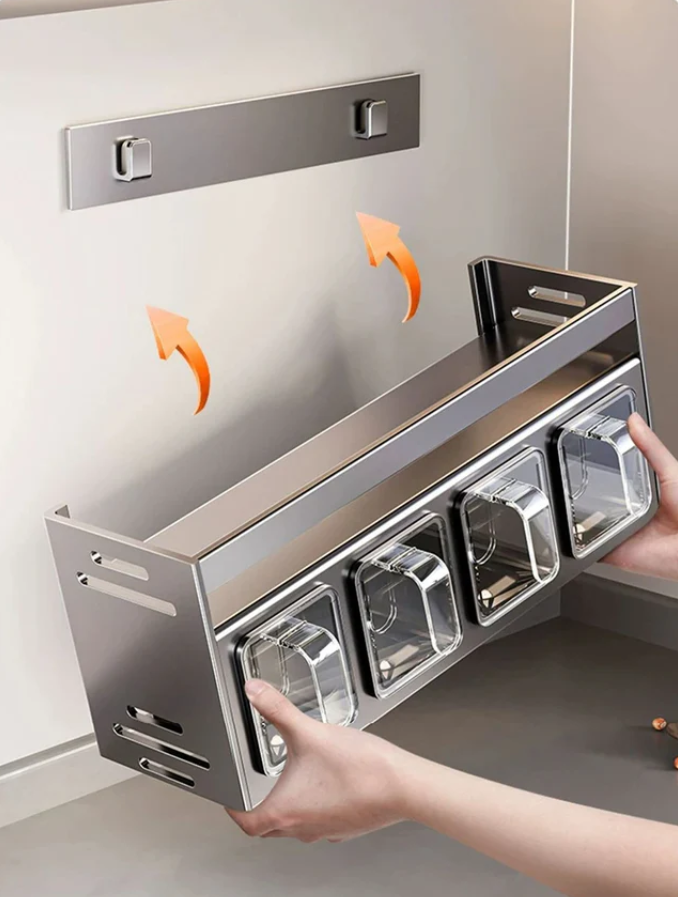 Organizador de Aço Inoxidável para Cozinha