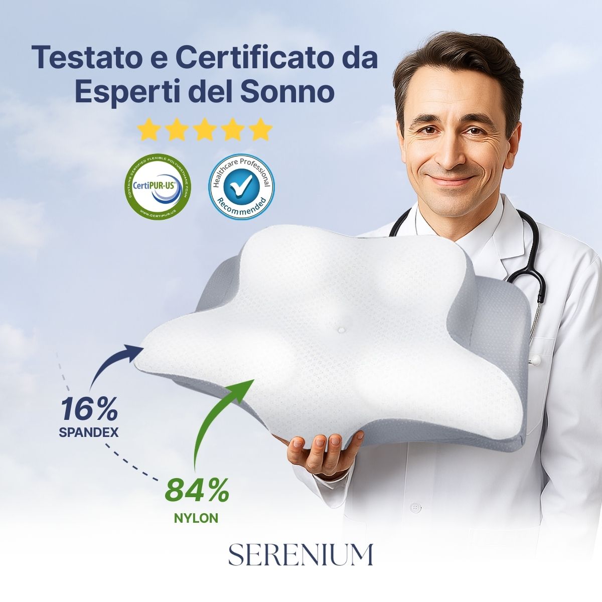 Serenium™ Align – Cuscino Ergonomico a Spessore Potenziato
